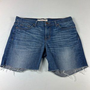 J Brand Jean Shorts Women's 29 Blue Faded Whiskers Cut Off Stretch Denim Jorts